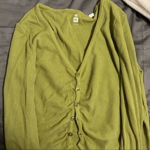 Pacsun green bodycon cardigan